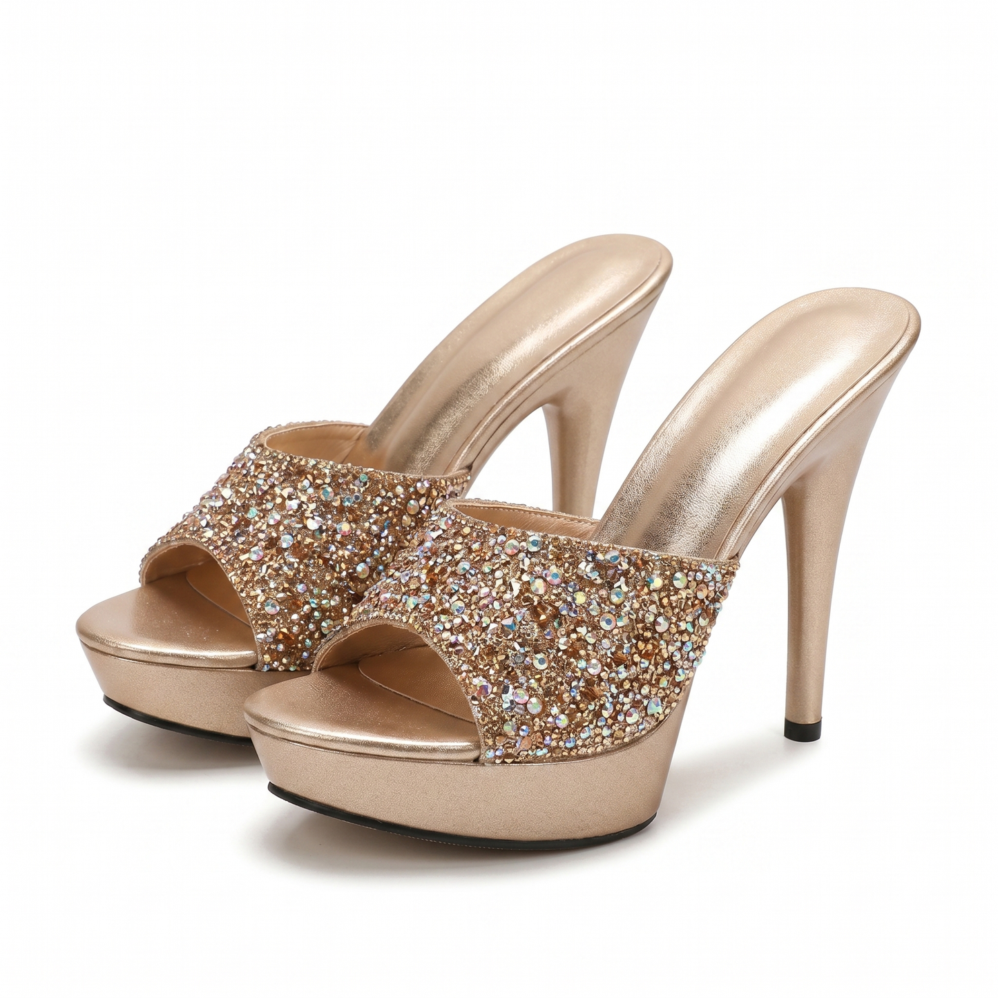 Gold Glitter High Heel Golden Aura